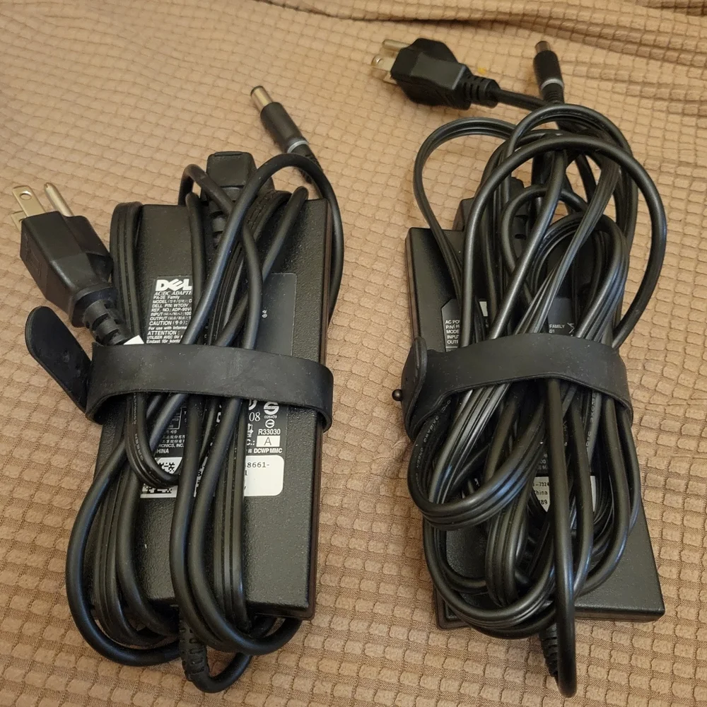Lot of 2 Genuine Dell PA-3E 19.5V 4.62A 90W Laptop Power Supply Power Adapter